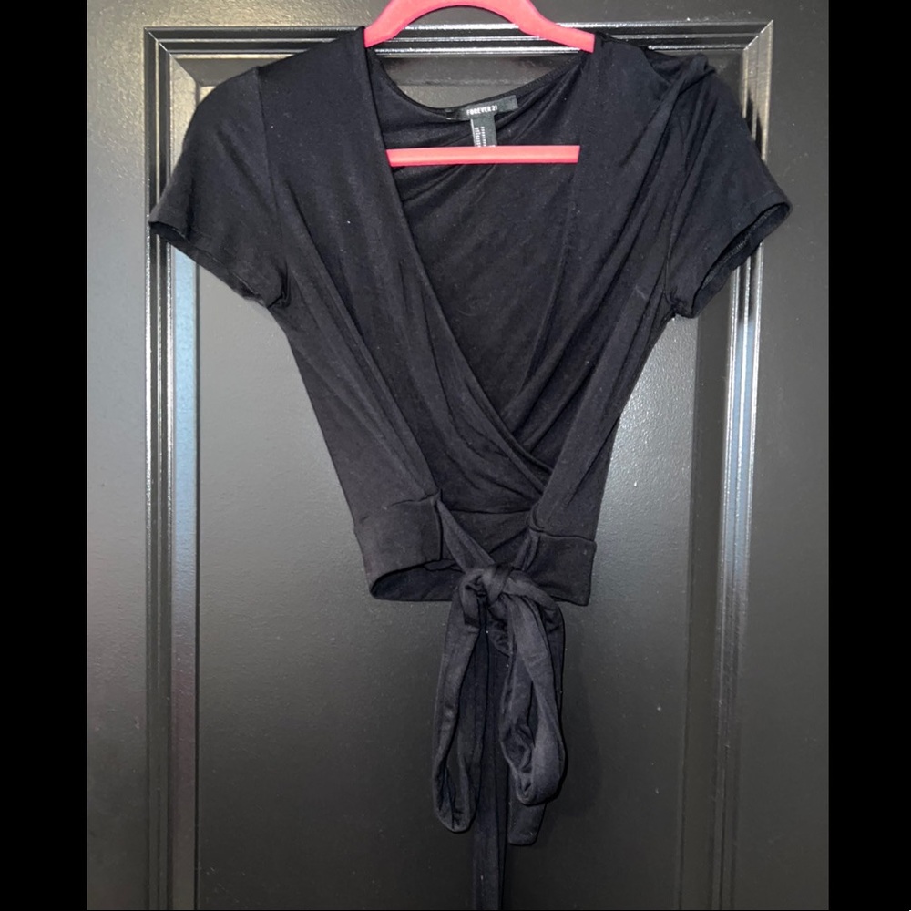 Forever 21 Black Tie Around Top